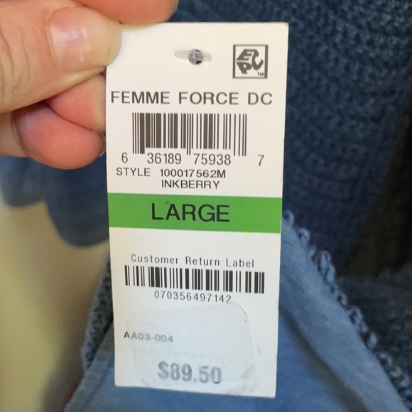 Denim and chambray shirt NWT INC size L - Picture 3 of 4